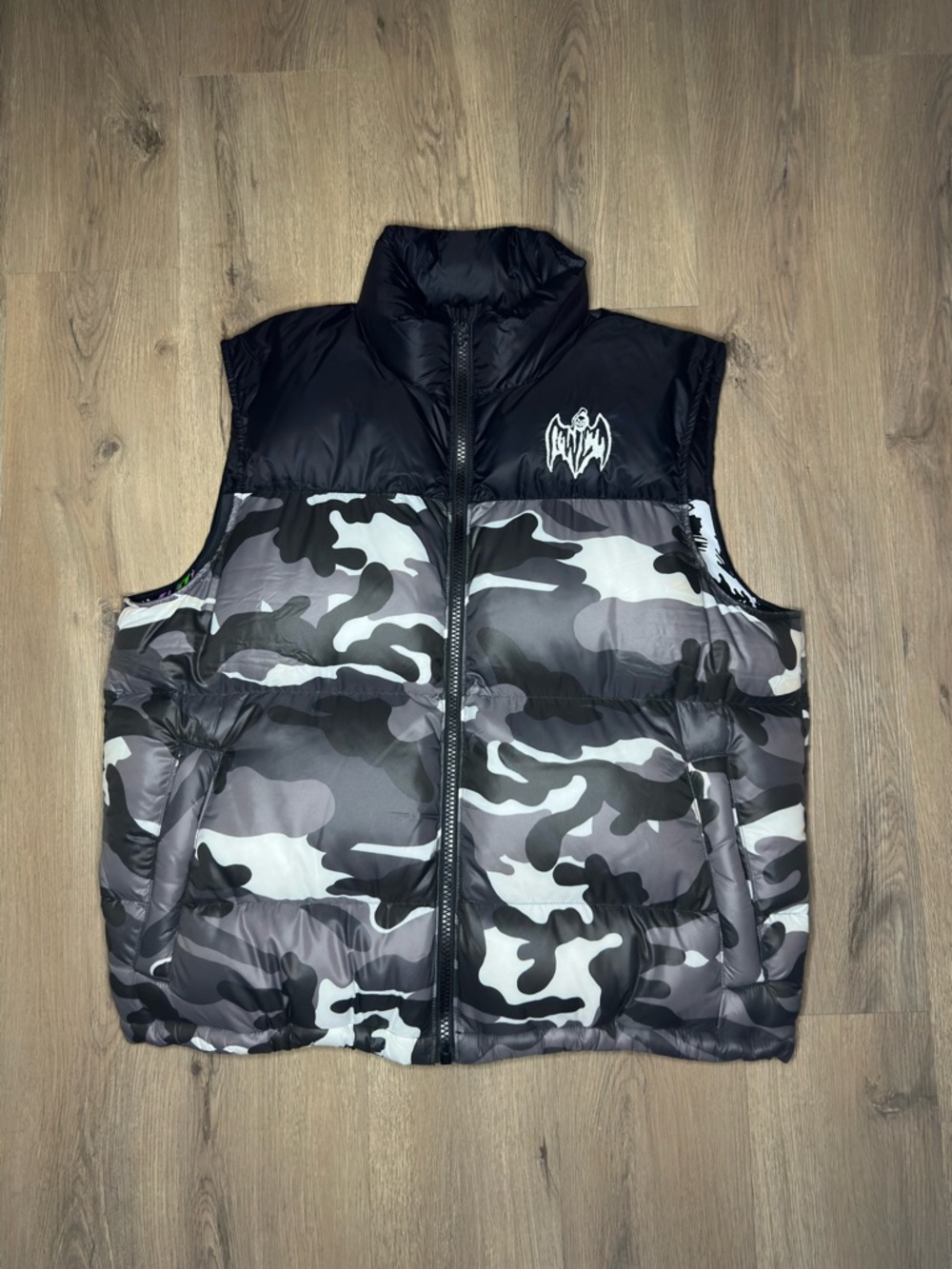 Warren Lotas Reversible ‘White Camo’ Puffer Vest